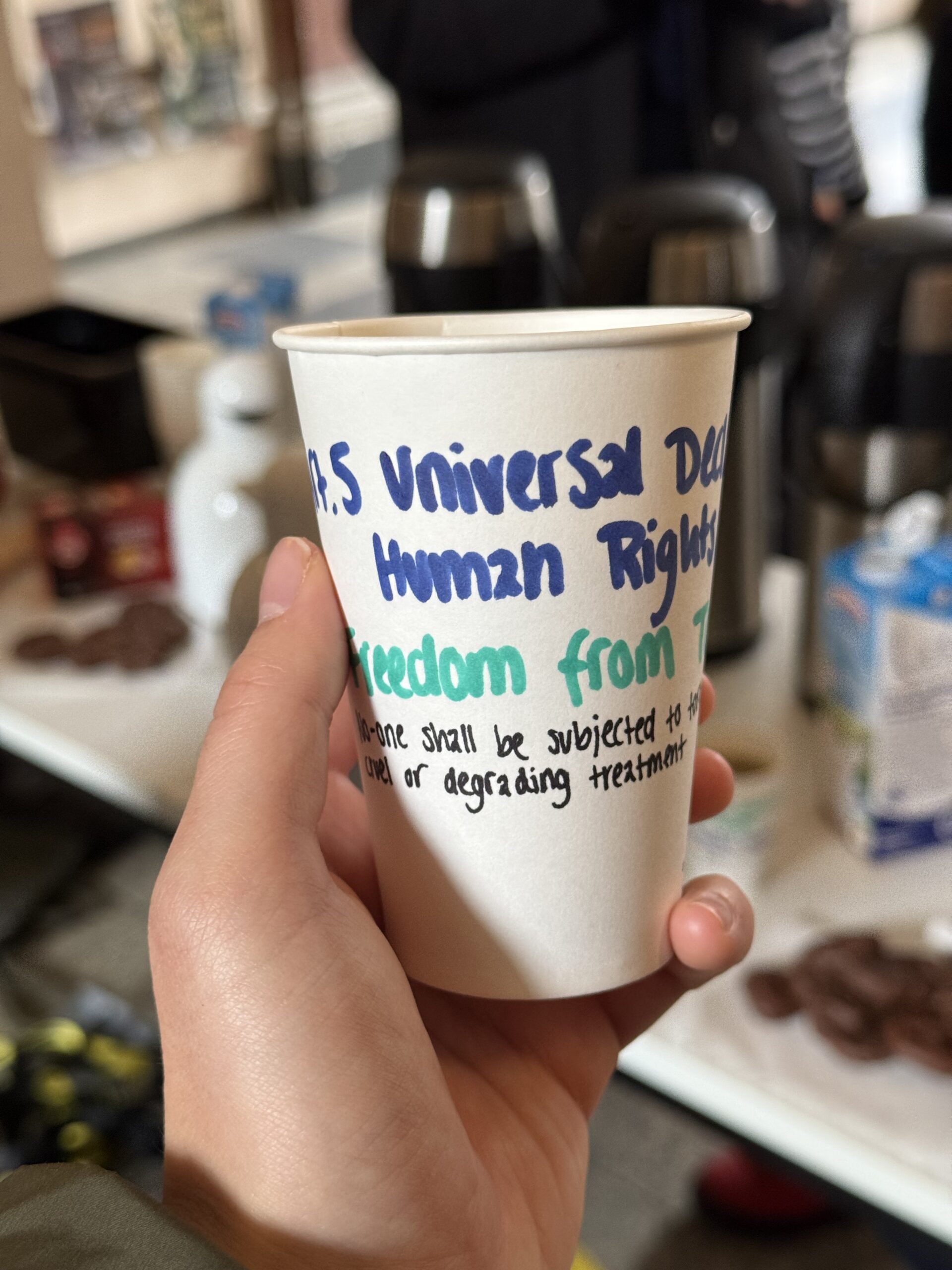 Art. 5 of UDHR on a cup